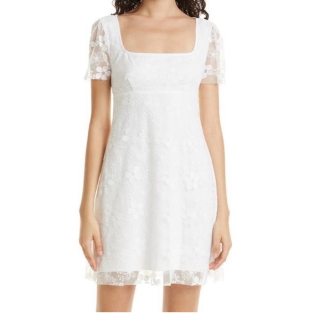 STAUD Sandra WhiteMini Dress in size 8